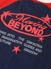 Navy, Red Moving Beyond Full Sleeve T-Shirt