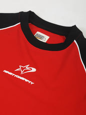 Red, Black Raglan Full Sleeve T-Shirt