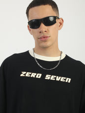 Black, Cream Zero Seven Full Sleeve T-Shirt