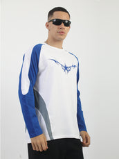 Gothic Star Royal Blue, Grey Full Sleeve T-Shirt