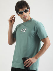 Cans Berly Green Half Sleeve T-Shirt