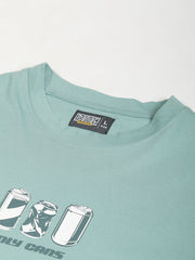 Cans Berly Green Half Sleeve T-Shirt