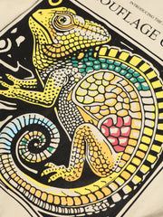 Chameleon Print Biscuit Half Sleeve T-Shirt