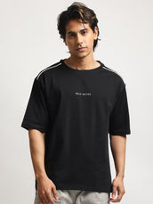 Bold Moves Black Half Sleeve T-Shirt