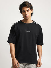 Bold Moves Black Half Sleeve T-Shirt