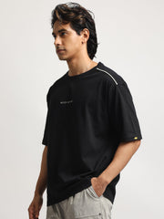 Bold Moves Black Half Sleeve T-Shirt