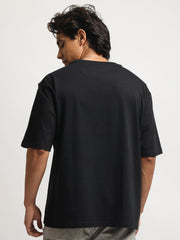 Bold Moves Black Half Sleeve T-Shirt