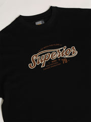 Superior Black, Brown Half Sleeve T-Shirt