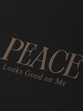 Peace Black Half Sleeve T-Shirt