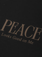 Peace Black Half Sleeve T-Shirt