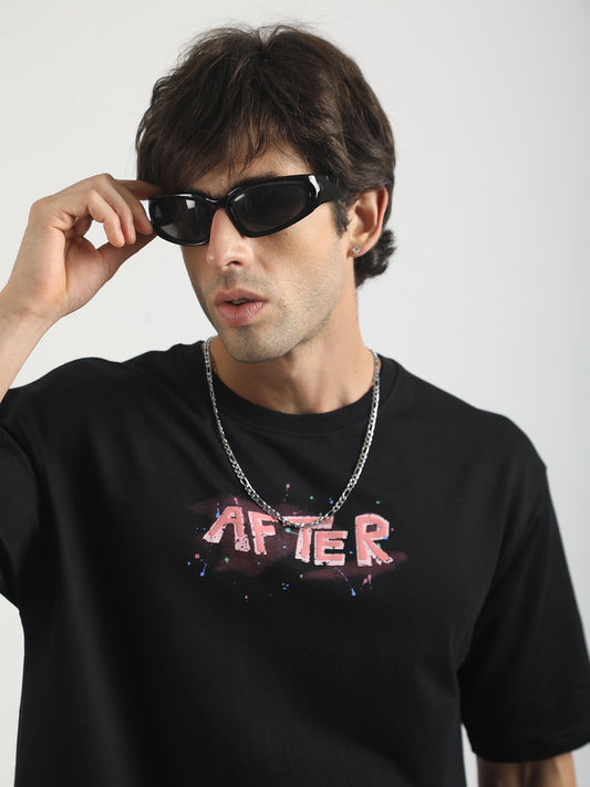 After Black, Pink Half Sleeve T-Shirt