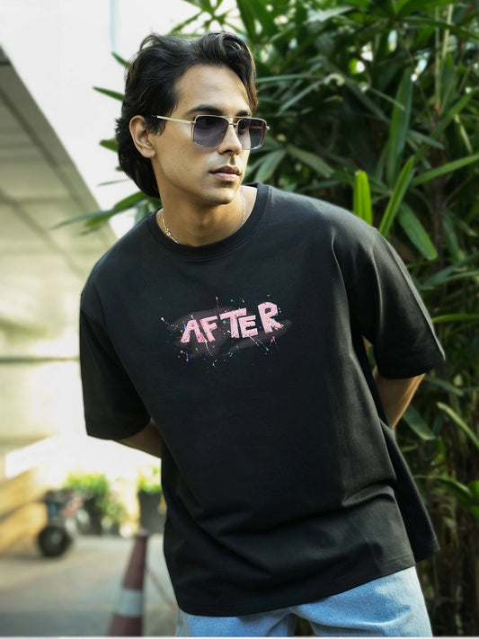 After Black, Pink Half Sleeve T-Shirt