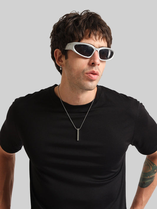 Basic Solid Black Half Sleeve T-Shirt