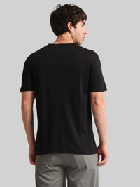 Basic Solid Black Half Sleeve T-Shirt