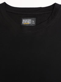 Basic Solid Black Half Sleeve T-Shirt