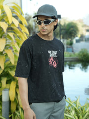 Washed Black Half Sleeve T-Shirt