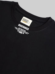 Overthinker Black Half Sleeve T-Shirt