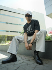 Action Words Black Half Sleeve T-Shirt