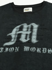 Action Words Black Half Sleeve T-Shirt