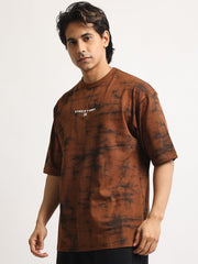 Street art Brown Half Sleeve T-Shirt
