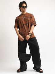 Street art Brown Half Sleeve T-Shirt