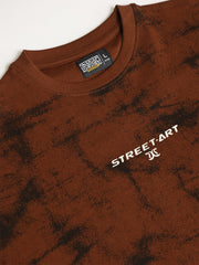Street art Brown Half Sleeve T-Shirt