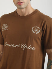 Utility Dept Brown Half Sleeve T-Shirt