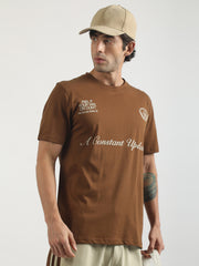 Utility Dept Brown Half Sleeve T-Shirt