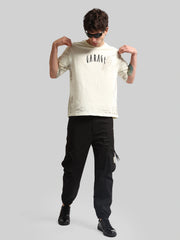 Garage Cream Half Sleeve T-Shirt