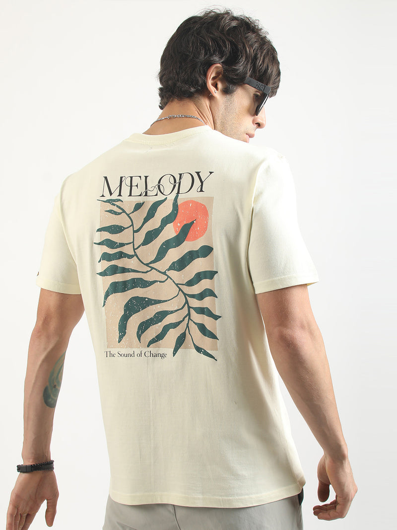 Melody Cream Half Sleeve T-Shirt
