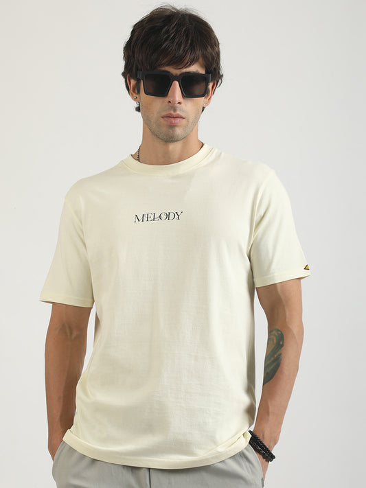 Melody Cream Half Sleeve T-Shirt