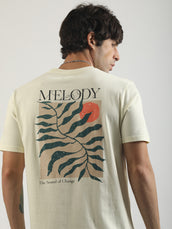 Melody Cream Half Sleeve T-Shirt