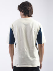 Star Cream, Teal Blue Half Sleeve T-Shirt