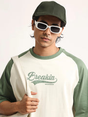 Breakin Cream, Hunter Green Half Sleeve T-Shirt