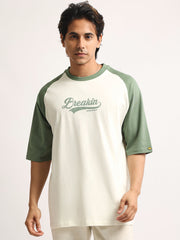 Breakin Cream, Hunter Green Half Sleeve T-Shirt