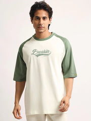 Breakin Cream, Hunter Green Half Sleeve T-Shirt