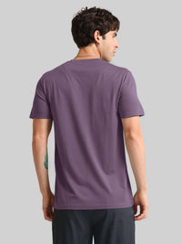 Basic Solid Dark Onion Half Sleeve T-Shirt