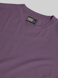 Basic Solid Dark Onion Half Sleeve T-Shirt