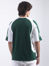Dark Green, White 96 Half Sleeve T-Shirt