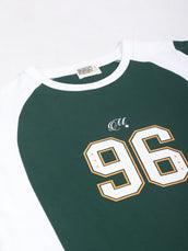 Dark Green, White 96 Half Sleeve T-Shirt