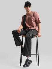 Los Angles Dusty Pink Half Sleeve T-Shirt