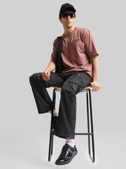 Los Angles Dusty Pink Half Sleeve T-Shirt