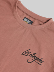 Los Angles Dusty Pink Half Sleeve T-Shirt