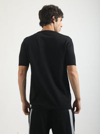 Fluid Form FlatKnit Black Half Sleeve T-Shirt