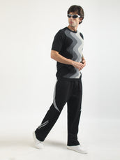 Fluid Form FlatKnit Black Half Sleeve T-Shirt