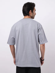 Young Uniquex Grey Half Sleeve T-Shirt