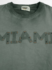 Miami Washed Grey Half Sleeve T-Shirt