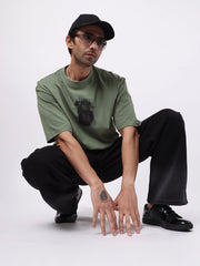 Splatter Hunter Green Half Sleeve T-Shirt