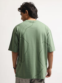 Boston Emboridery Hunter Green Half Sleeve T-Shirt