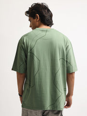 Boston Emboridery Hunter Green Half Sleeve T-Shirt